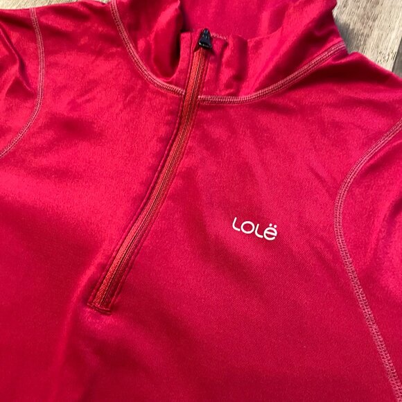 Lole Quarter Zip Long Sleeve Athletic Top Size Small *minor stains* - Picture 2 of 8